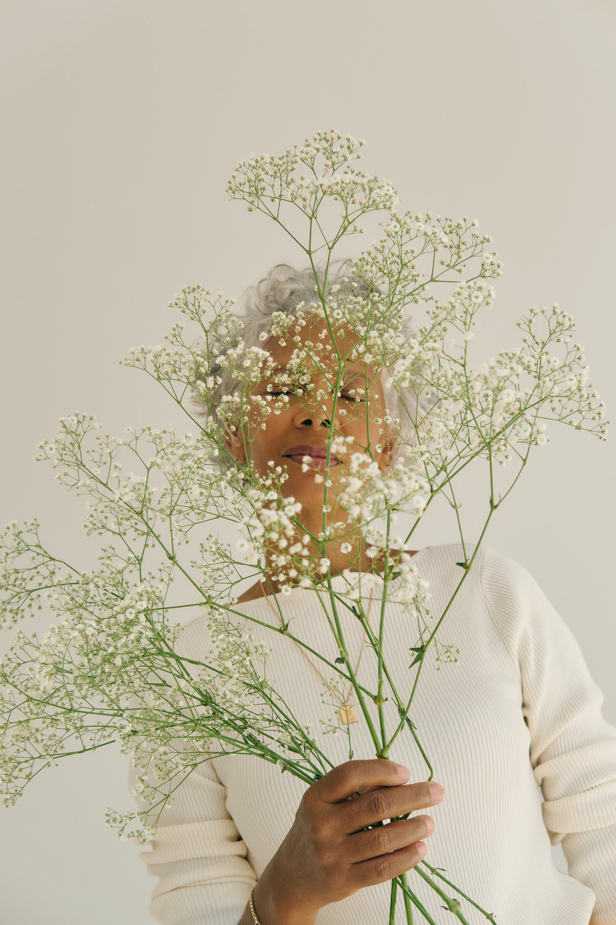 Mindfulness Practices Woman Holding Flowers